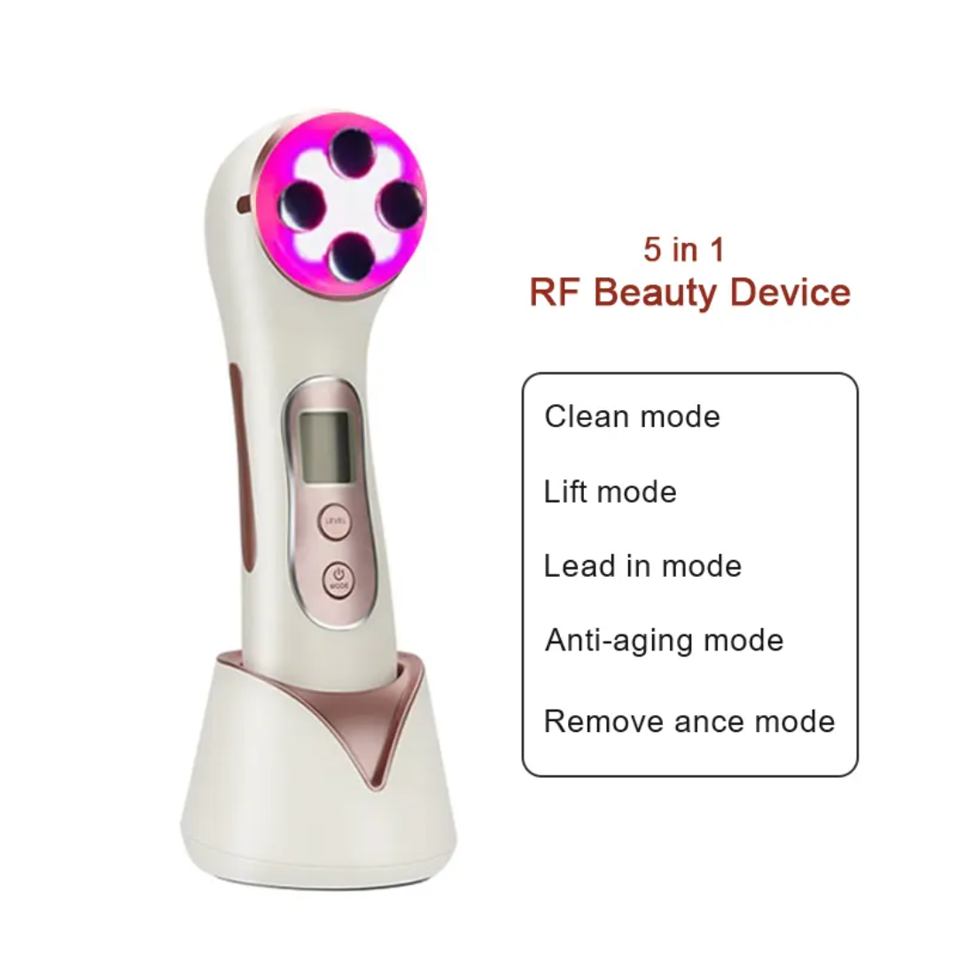 Multifuncional 5 en 1 Radiofrecuencia Facial Electroporador Ems Fototerapia